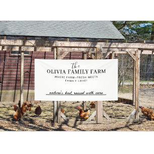 Custom Family Farm Name With Tag Line Banner