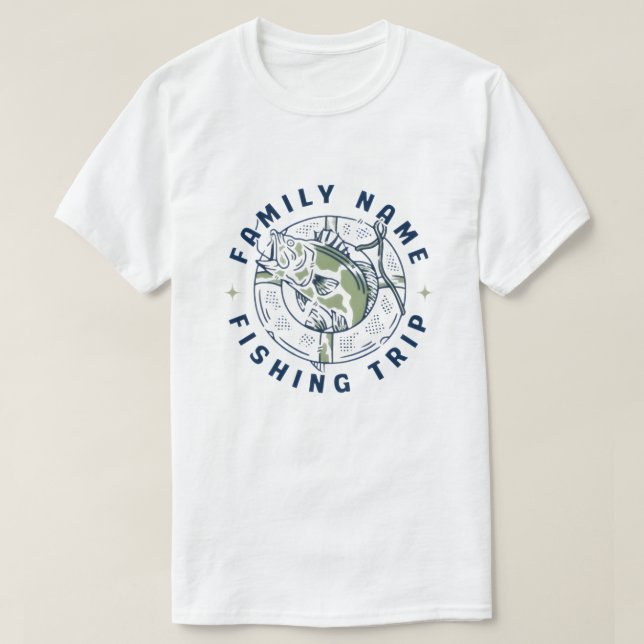 Custom Family Fishing Trip T-Shirt (Design Front)