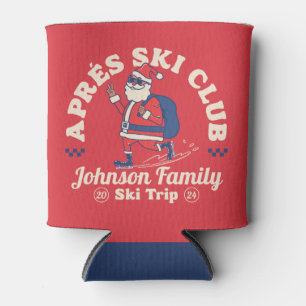 Custom Family Friends Group Ski Trip Ice Skating Can Cooler
