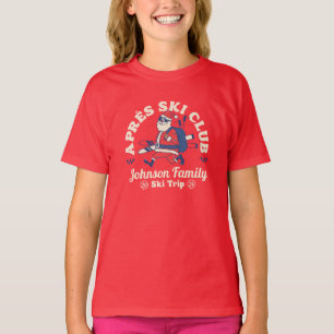 Custom Family Friends Group Ski Trip Skis T-Shirt