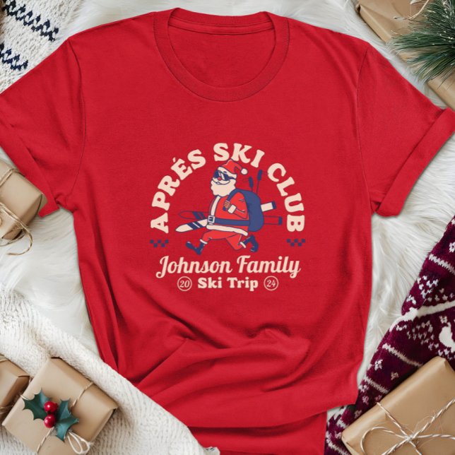 Custom Family Friends Group Ski Trip Skis T-Shirt (Creator Uploaded)
