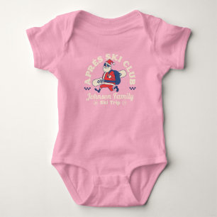 Custom Family Friends Group Ski Trip Snowboard Baby Bodysuit