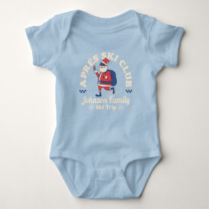 Custom Family Friends Group Ski Trip Snowboard Baby Bodysuit
