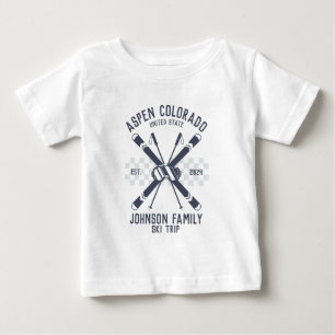 Custom Family Friends Ski Trip Group Matching  Baby T-Shirt