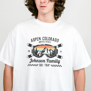 Custom Family Friends Ski Trip Group Matching  T-Shirt