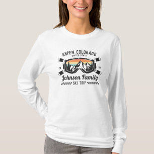Custom Family Friends Ski Trip Group Matching  T-Shirt