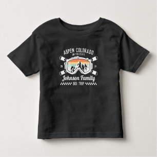 Custom Family Friends Ski Trip Group Matching  Toddler T-Shirt
