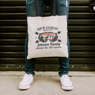 Custom Family Friends Ski Trip Group Matching  Tote Bag