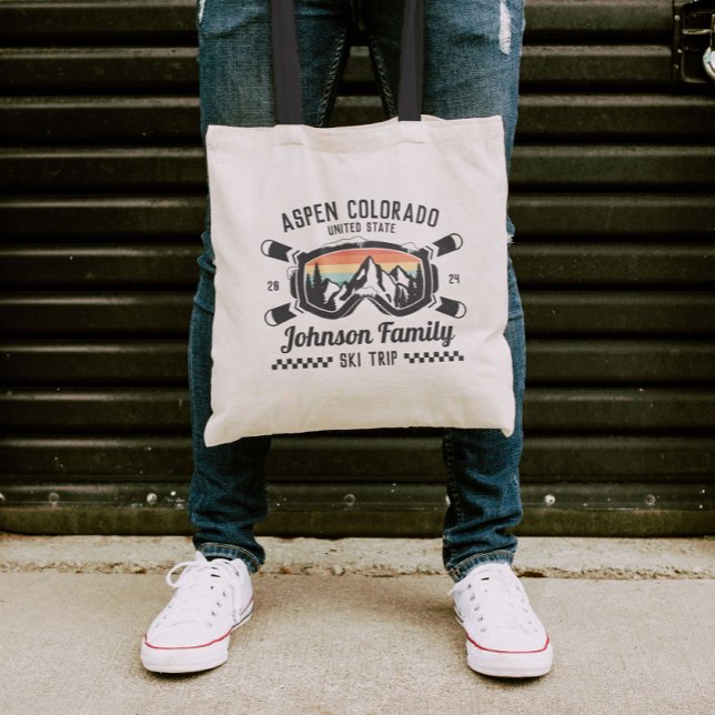 Custom Family Friends Ski Trip Group Matching  Tote Bag (Creator Uploaded)