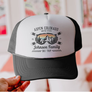 Custom Family Friends Ski Trip Group Matching  Trucker Hat