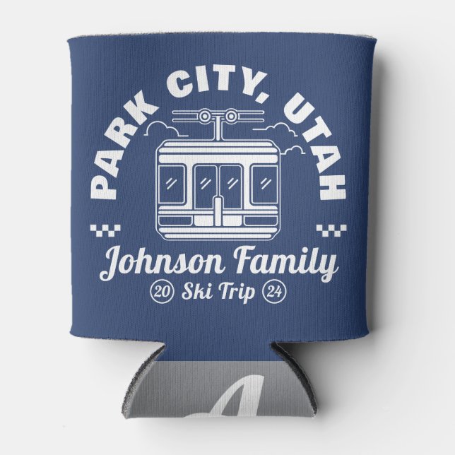 Custom Family Friends Ski Trip Matching Group Can Cooler (Front)