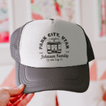 Custom Family Friends Ski Trip Matching Group Trucker Hat<br><div class="desc">Create lasting memories with our custom Ski Trip shirt for families,  friends,  or groups. Personalise with your family name or group trip details to make it uniquely yours. Ideal for ski enthusiasts and winter vacation souvenirs,  it is great for matching outfits on the slopes or as a keepsake gift.</div>