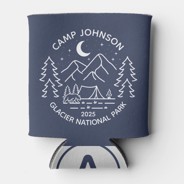 Custom Family Group Matching Camping Can Cooler (Front)