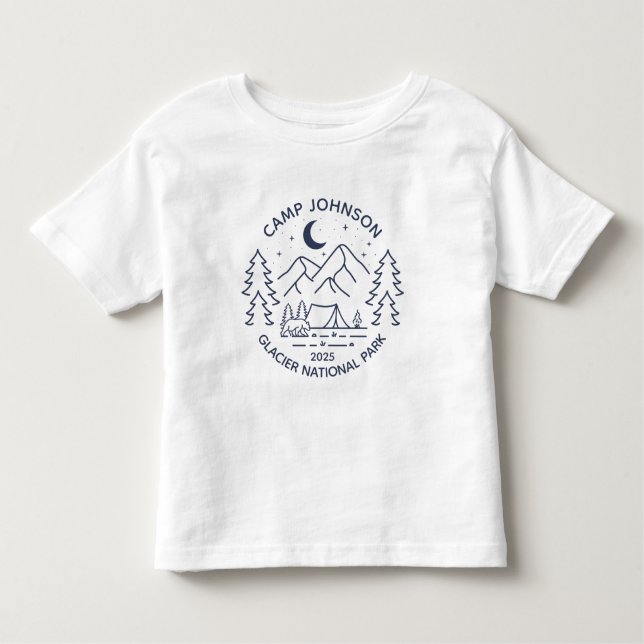 Custom Family Group Matching Camping Toddler T-Shirt (Front)