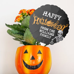 Custom Family Halloween Annual Party Skeleton Balloon