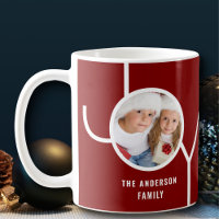 Custom Family Holiday Christmas Photo Maroon