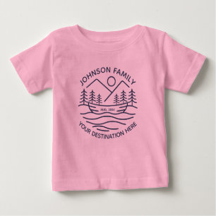Custom Family Lake Camping Vacation Group Matching Baby T-Shirt