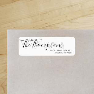 Custom Family Last Name Modern Return Address