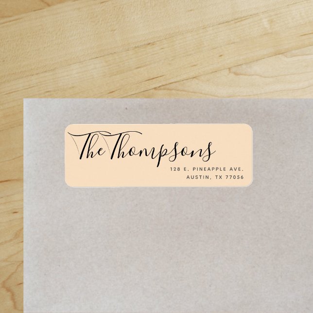 Custom Family Last Name Sandy Return Address ("Everyday is abundantly beautiful." 
Sincerely Best Wishes from Lucky Design World)