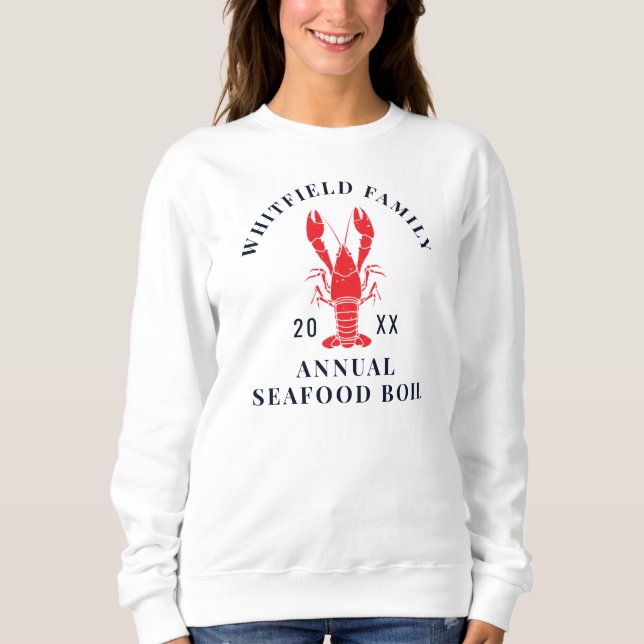 Custom Family Lobster Seafood Boil Matching Sweatshirt (Front)