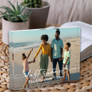 Custom Family Memories One Day Last Summer  Photo Block