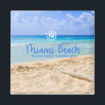Custom Family Miami Beach Vacation Christmas Magnet<br><div class="desc">Cute personalizable Miami Trip souvenir.

Customisation:
Change Caption and year to make it unique.</div>