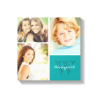 Custom Family Monogram Photo Collage Canvas Print