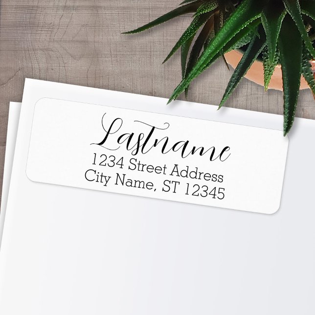 Custom Family Name - Abagail font - Return Address (Personalized Return Address Labels - Fun, modern fonts)