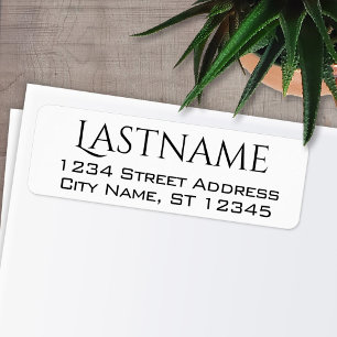 Custom Family Name and Return Address Americana