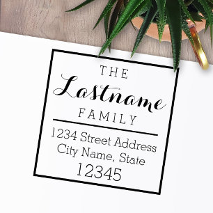Custom Family Name and Return Address - Carolyna Self-inking Stamp