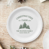 Custom Family Name Christmas Tree Farm Retro