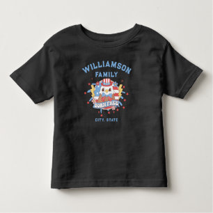 Custom Family Name City State Location Born Free Toddler T-Shirt