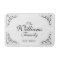 Custom family name classy black and white bath mat