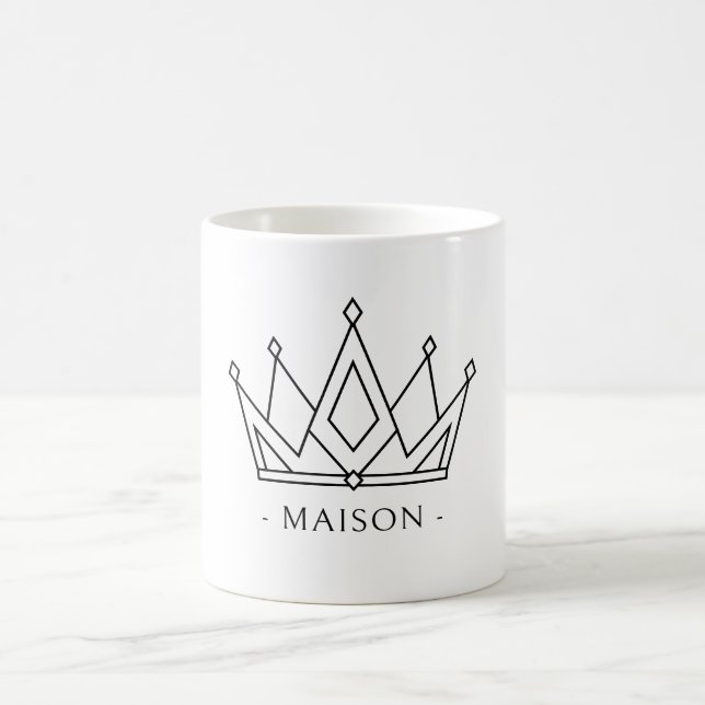 Custom Family Name Crown  Coffee Mug (Center)