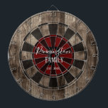 Custom Family Name Established Date<br><div class="desc">Faux wooden background with monogram and family name in centre of the board. Other colours available in the shop.</div>
