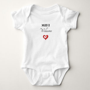 Custom Family Name Gift, Mini + Last Name,  Baby Bodysuit