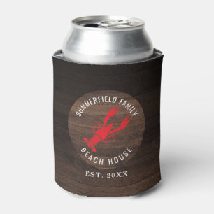 Custom Family Name Lobster Boil Beach House Can Cooler