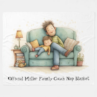 Custom Family Name Nap Blanket