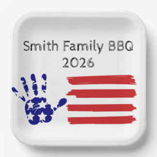 Custom Family name Paper Plate