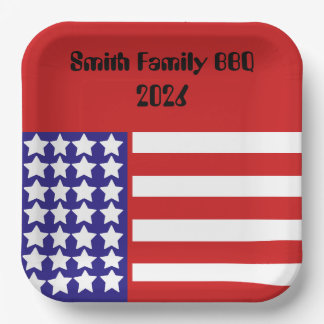Custom Family name Paper Plate