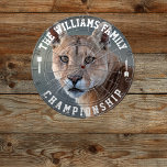 Custom Family Name Personalised Cougar Photo Dartboard<br><div class="desc">Add your family name,  and easily create your personalised family name dartboard. Click the PERSONALIZE button to change the text colour.</div>
