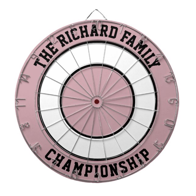 Custom Family Name Personalised  Dartboard (Front)