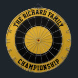 Custom Family Name Personalised Dartboard<br><div class="desc">Custom Family Name Personalised Dartboard Add a family name, and easily create your personalised family name dartboard. Click CUSTOMIZE to change the text colour or board colours. You can TRANSFER this DESIGN on other Zazzle products and adjust it to fit most of the Zazzle items. Standard Studio designs are made...</div>