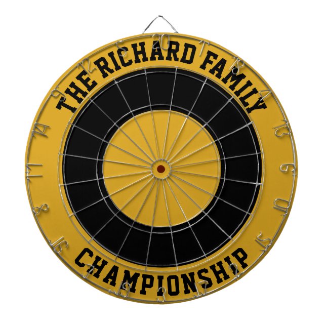 Custom Family Name Personalised Dartboard (Front)