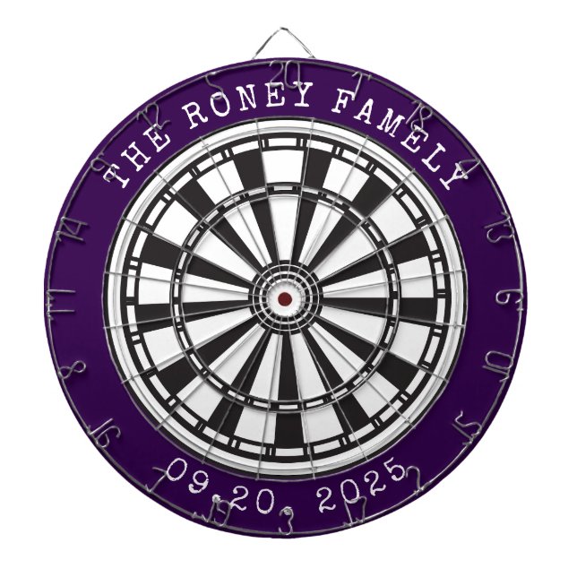 Custom Family Name Personalised Dartboards (Front)