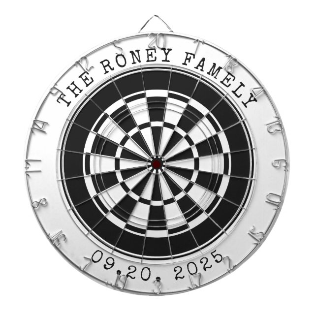 Custom Family Name Personalised Dartboards (Front)