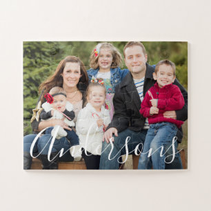 Custom Family Name Photo  Jigsaw Puzzle