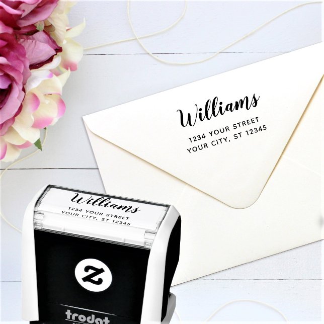 Custom Family Name Return Address Self-inking Stamp (Creator Uploaded)