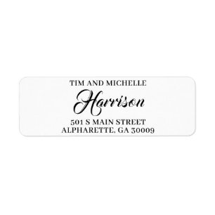 Custom Family Name Return Address Sticker,Whimsy 