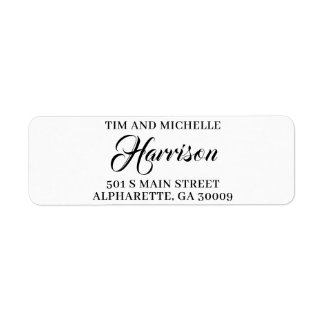 Custom Family Name Return Address Sticker,Whimsy